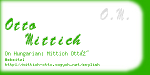 otto mittich business card